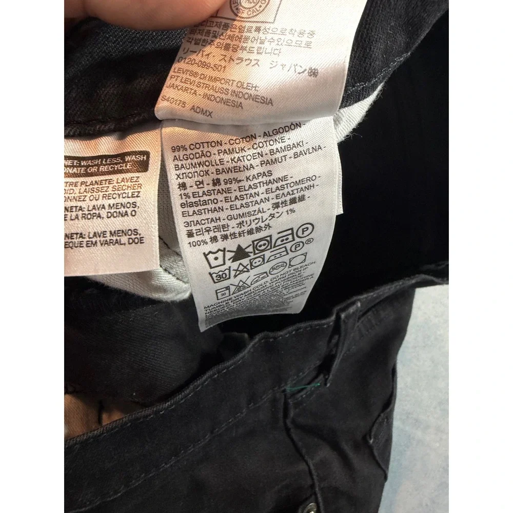Levi's 531 Athletic Slim Jeans Mens 36x34 Black Excellent Stretch Denim
